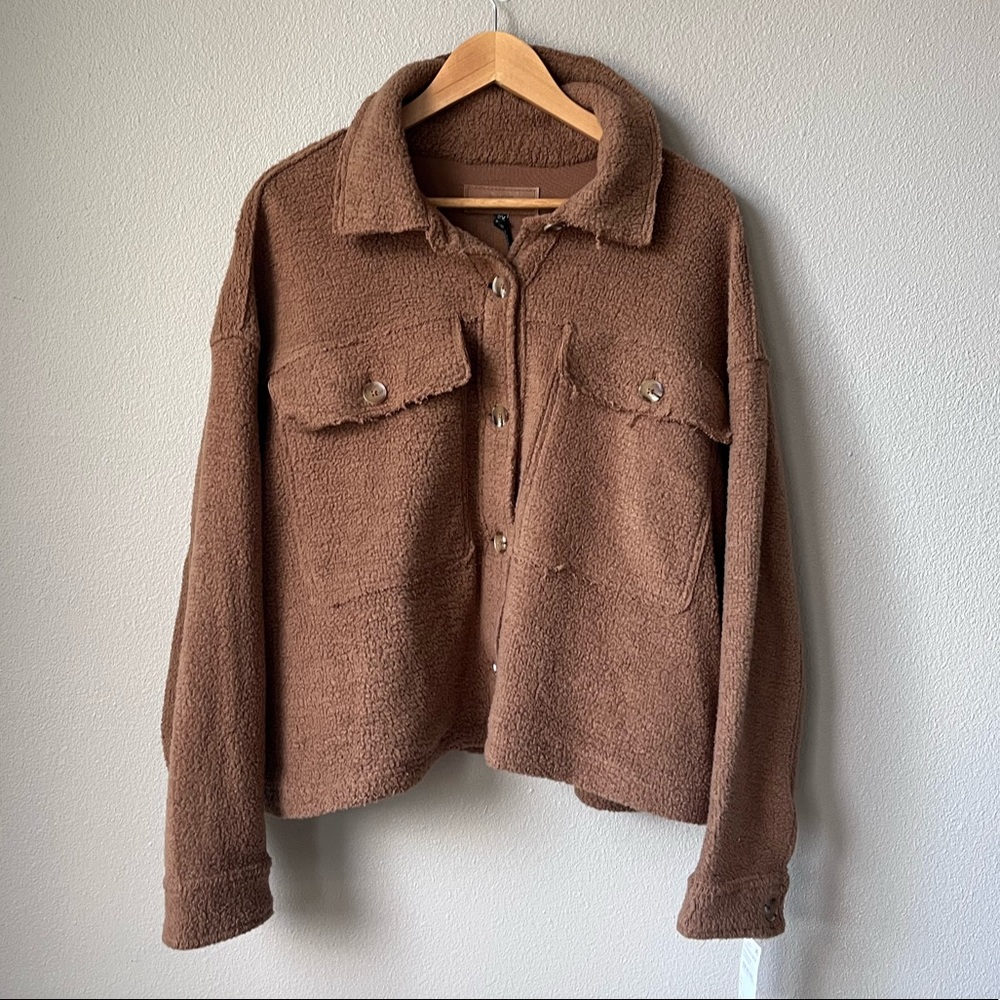 BLANKNYC Faux Teddy Fur Shacket